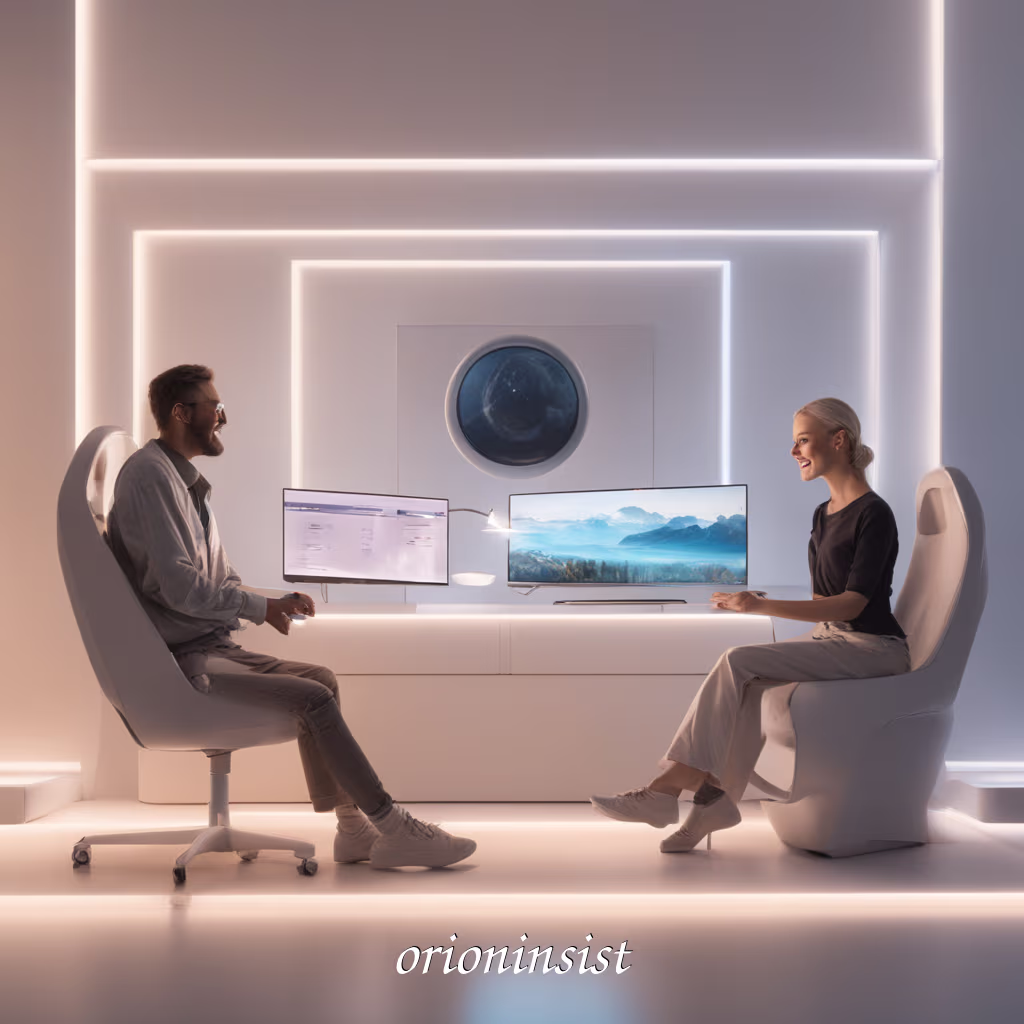 A male and female developer comparing three different dynamic application launcher UIs (rofi, wofi, and wmenu) on a futuristic Wayland-based Linux desktop.