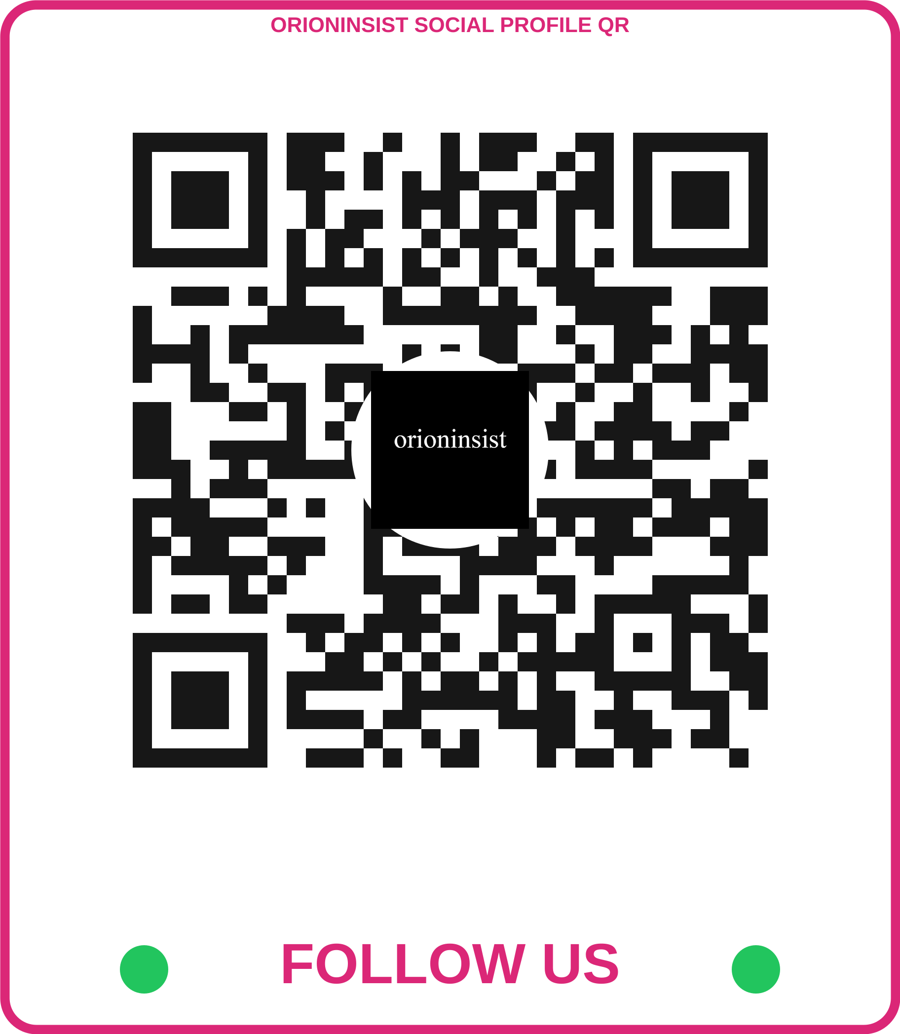 orioninsist social profile QR preview